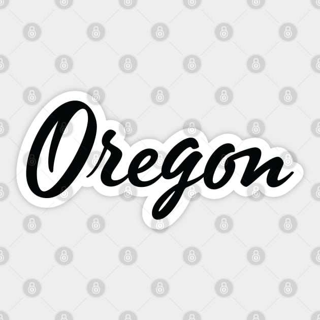 Oregon black flowing text Sticker by keeplooping